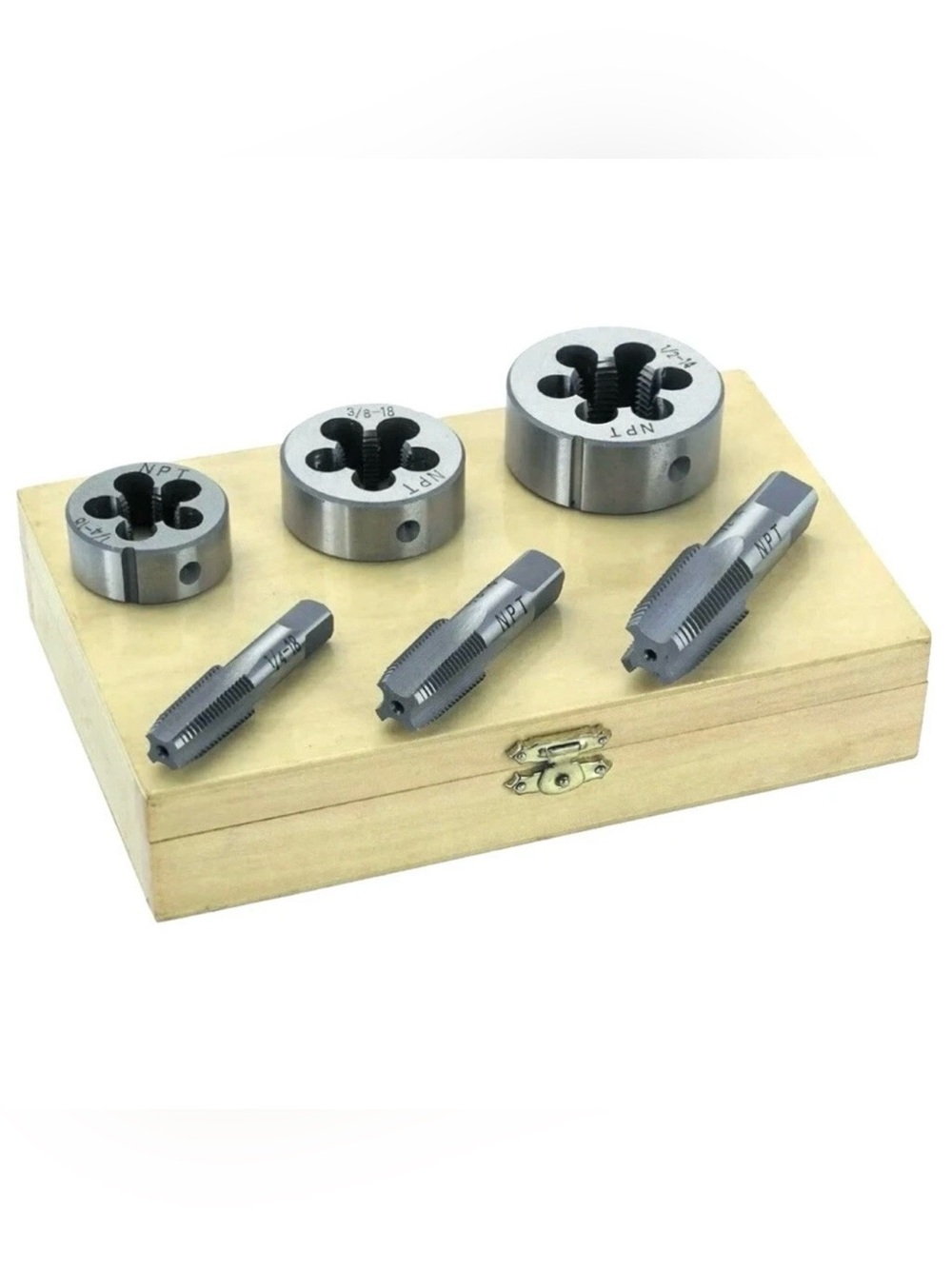 Klutch 6-Piece High Speed Steel Pipe Tap And Die Set